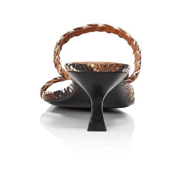 SIGERSON MORRISON Womens Brown Snake Skin Mabel Slip On  Slide Sandals 38.5 - Picture 2 of 3